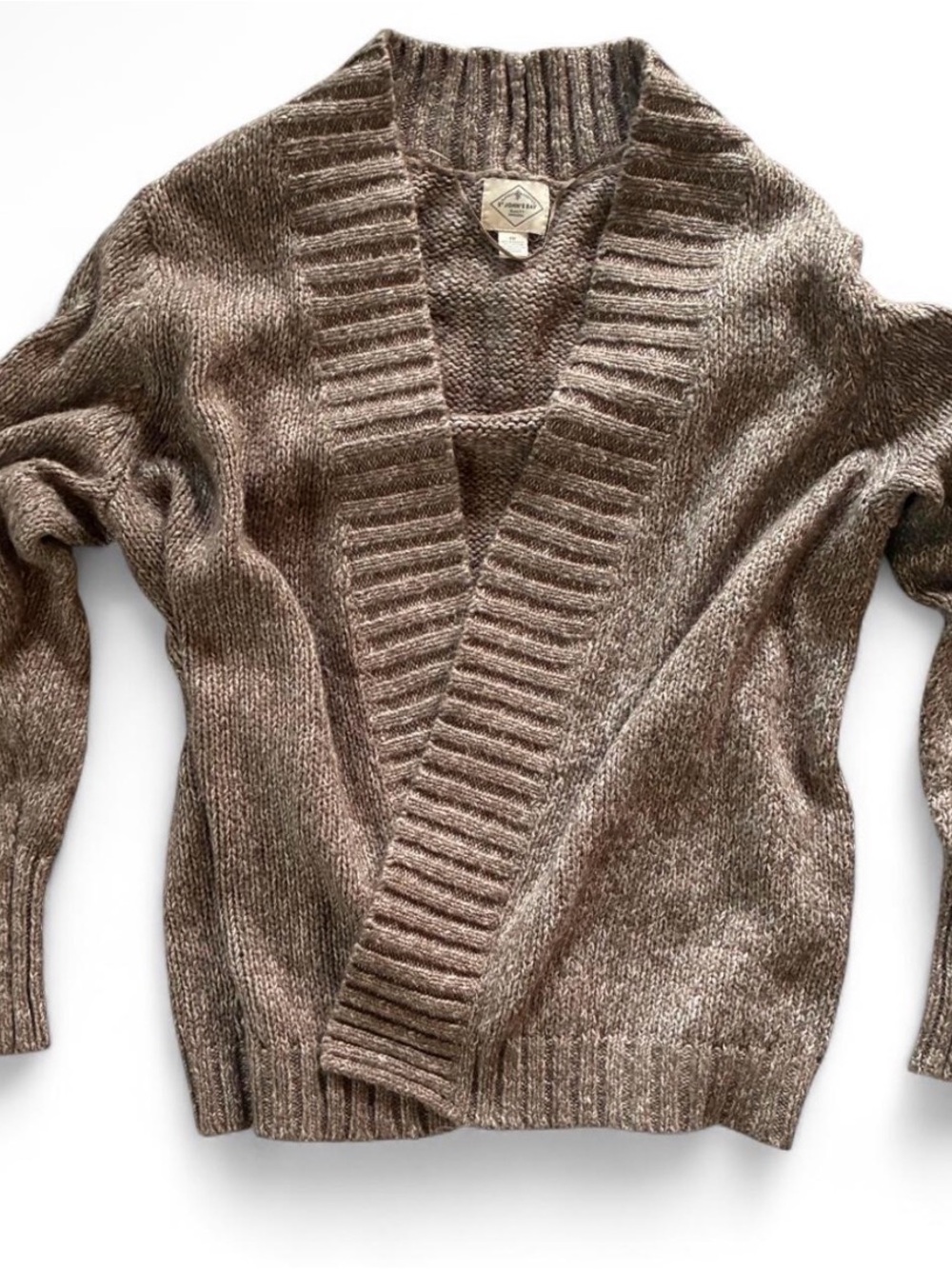 St. John’s Bag Cozy Cardigan Brown Knit Sweater Size 1X XL